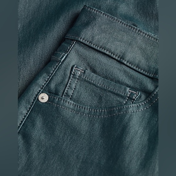 Express Forest green Coated Skinny Pants sz 00R - Picture 16 of 16